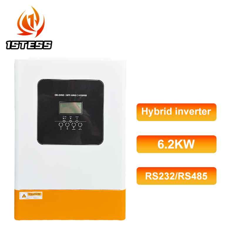 48V Single Phase Hybrid Solar Inverter 5.5kW 6.2kW Off Grid Pure Sine ...