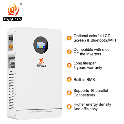 100Ah 5.12kw 가정용 에너지 저장 배터리 태양 에너지 저장 배터리 시스템