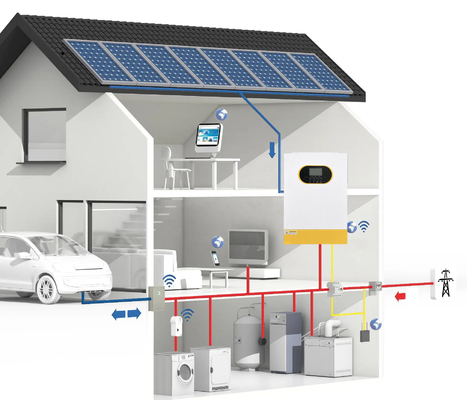 48V 5.5kw 태양 전지 하이브리드 인버터 켜고 끄는 네트워크 6.2KW 하이브리드 인버터 주파수 50Hz/60Hz