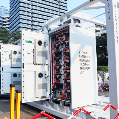 CE FCC 산업 에너지 저장 20ft 컨테이너에 태양 시스템 솔루션 원격 모니터링 및 제어와 함께 1Mwh 3Mwh 5Mwh