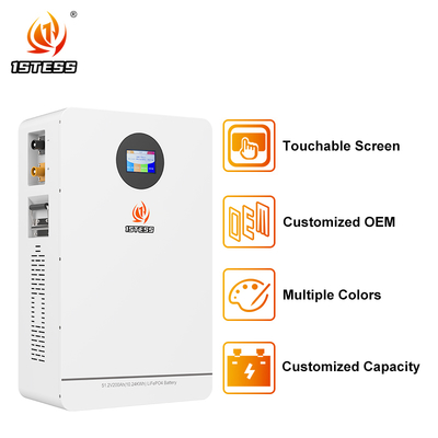 10.24kWh 가정용 에너지 저장 51.2V 200Ah -20°C~60°C 범위