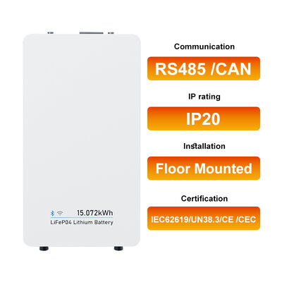 48V 314Ah 15kwh LiFePO4 리?? 배터리 팩 모든 것이 하나의 벽에 장착 된 가정용 에너지 저장 장치