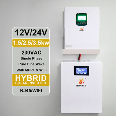 1500W 12V Single Phase Off Grid Hybrid Inverter Pure Sine Wave MPPT High PV Input Low Battery