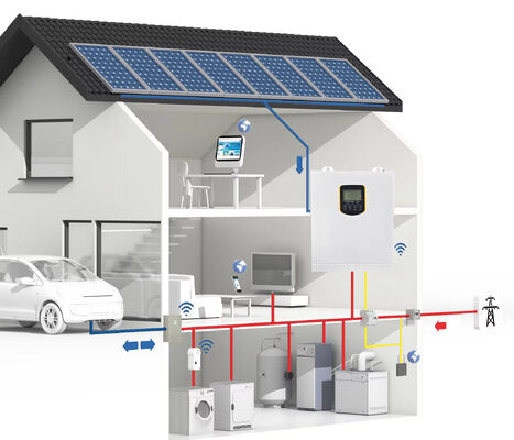 2500W 24V 저전압 배터리 순수 시노파 MPPT 인버터 단일 단계 고 PV 입력 500Vdc 원격 지역을위한 전력망에서 꺼